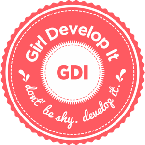 Girl Develop It- don't be shy, develop it Logo!